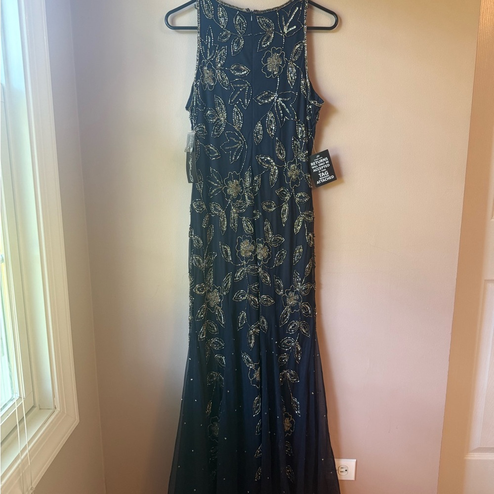Pisarro Nights Blue Halter Maxi Gown